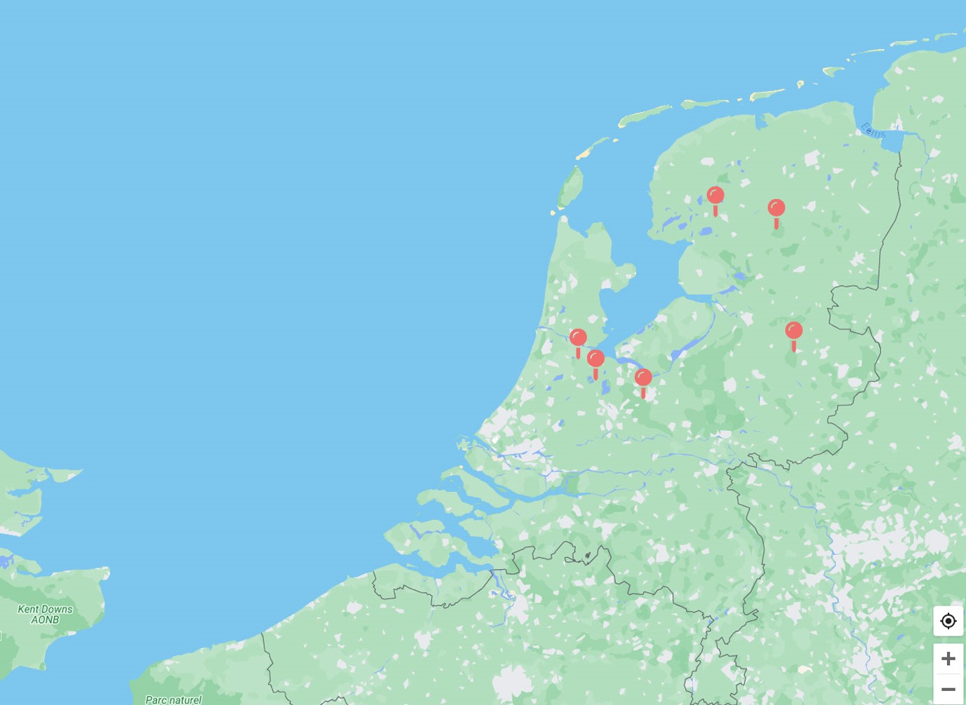 Landkaart Centraal Bureau Drogisterijbedrijven